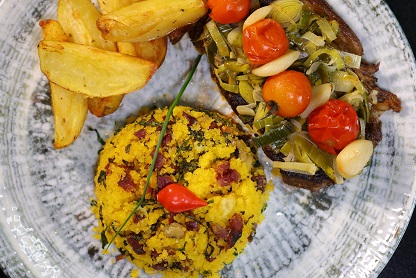 Bife de Chorizo com Tomate Confit